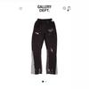 Gallery Dept Pantalon de survêtement décontracté style high street à cordon de serrage, splicing à éclaboussures d'encre peint à la main, légèrement tiré, pantalon de sport ample pour hommes et femmes