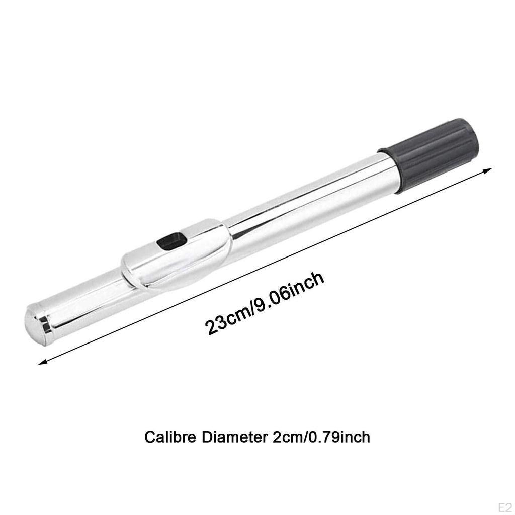 Flute Head Joint Repair Part for 16 Hole 17 Detachable Metal Accessory Mouthpiece