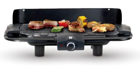 Grill elektryczny 2 w 1, wolnostojący i stołowy, 46 x 23 cm