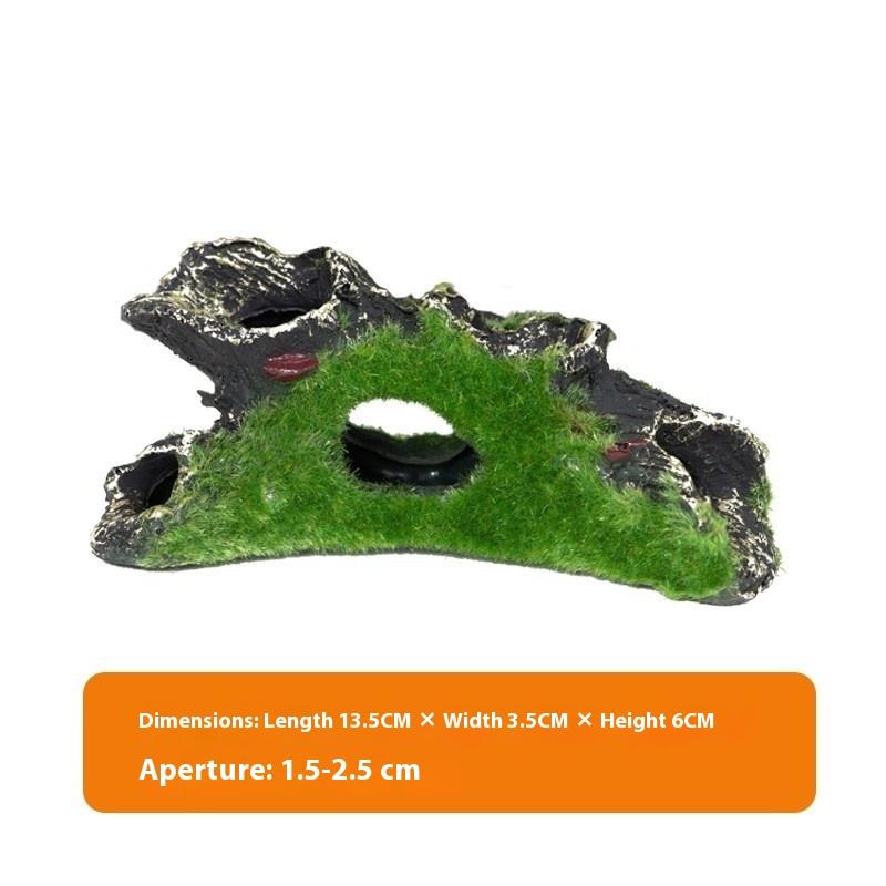 

Resin Fish Shrimp Breeding Hiding Cave Ornaments Simulation Moss Tree Roots Dry Wood Fish Tank Aquarium Decoration Accessories