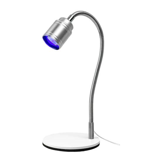 

UV LED Nail Lamp with Foot Pedal Switch USB Powered Flexible Gooseneck Gel Polish Drying Curing Light Manicure Dryer with Heavy Duty серебряный