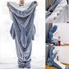 Autumn-Winter Cartoon Shark Flannel Sleeping Bag – Warm, Thick, One-Piece for Couples & Adults