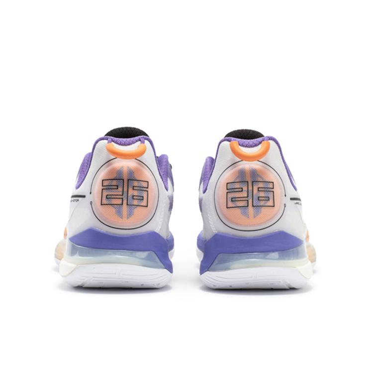 New 361° DVD2 CQT Cushioning Anti Slip Wear Resistant Breathability Low Top Basketball Shoes Men's Purple White 572411107-1