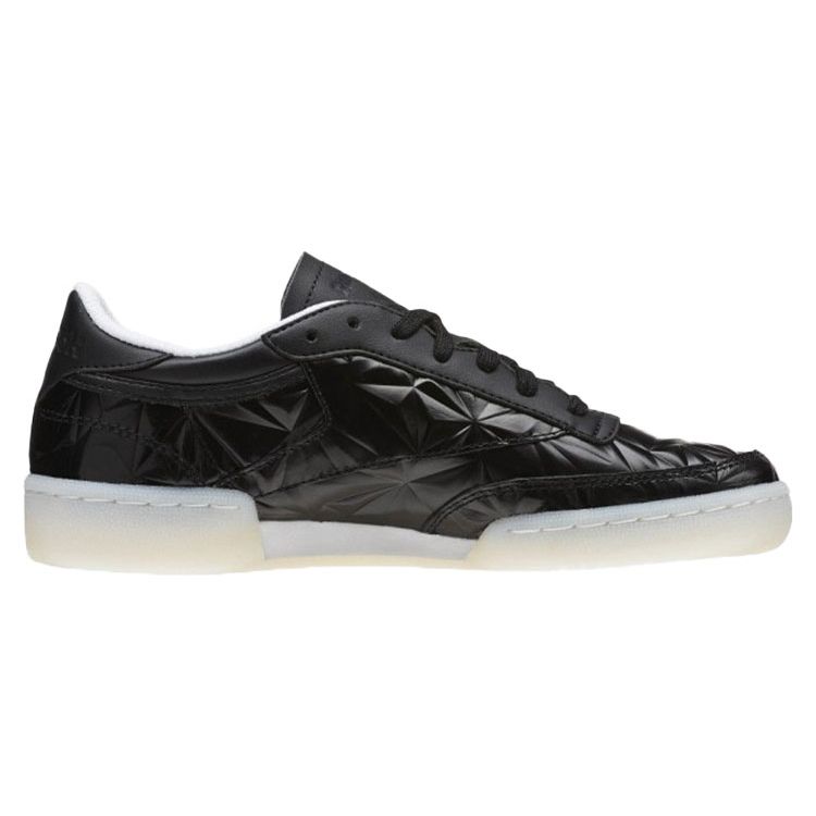 Reebok Club C 85 Dynamic Chrome Women Sneakers Black White BD4889