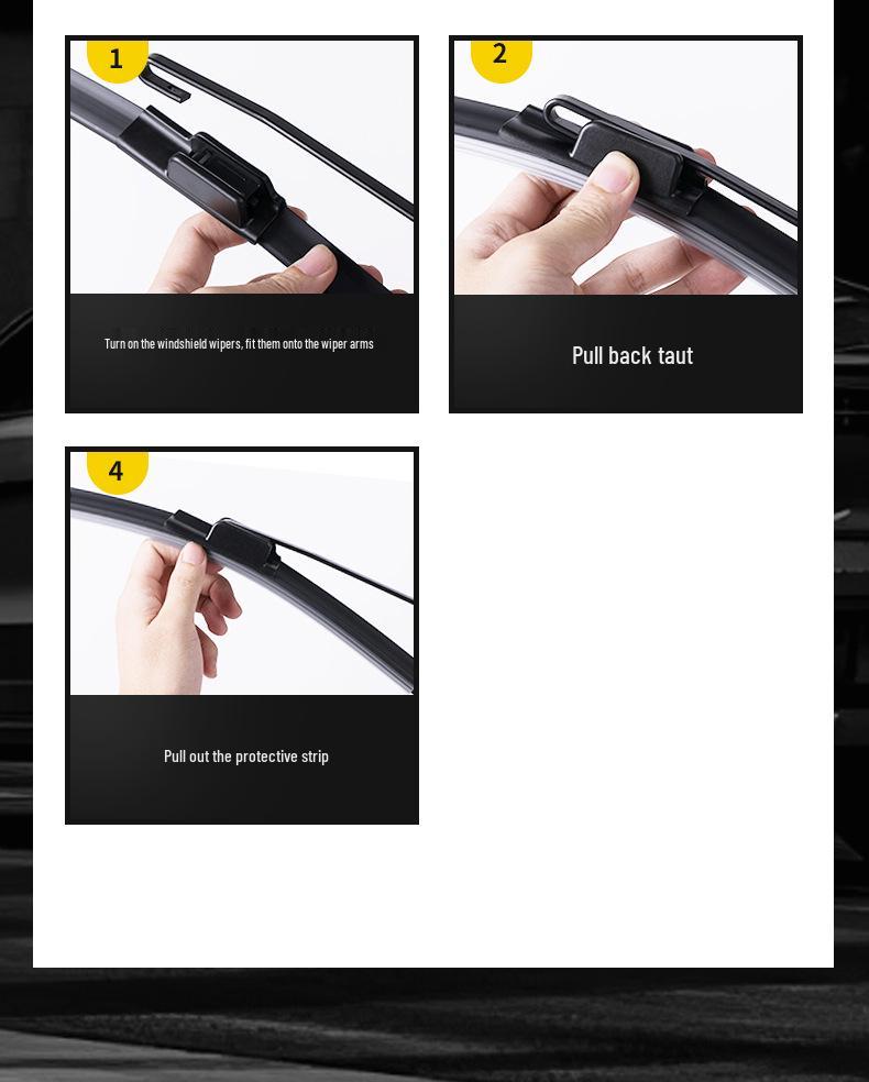2019 FAW Bestune T77 Frameless Silent Wiper with T33 Front & Rear Rubber Strip