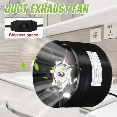 4 Inch Metal Pipe Ventilation Exhaust Fan Inline Duct Fan Air Ventilator Mini Extractor Bathroom Toilet Wall Fan Without Plug