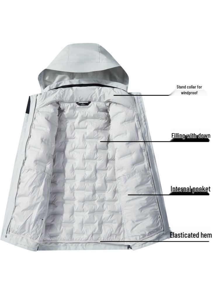 Unisex Water-Repellent Down Liner Mountaineering Jacket Set