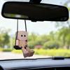 1pcs Shaking Wooden Man Figurine Funny Bobblehead Car Creative Nerdy Accessories Car Decor Dashboard Dolls Ornaments Little M6Y3