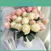 Rose Elegant Flower Bouquet With Silk Cloth For Photography And Decoration Event