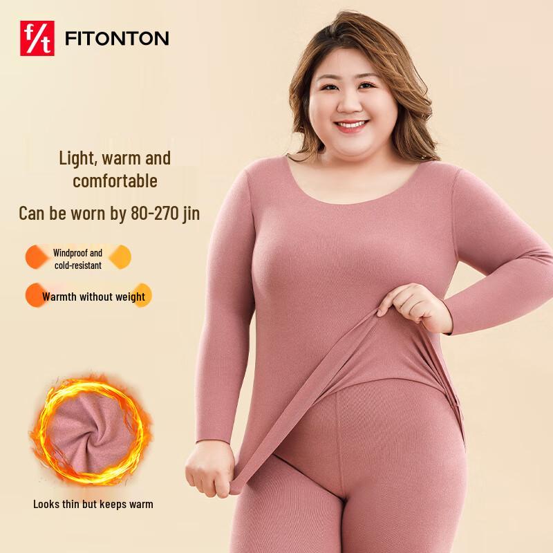 

FitonTon Women s Plus Size Thermal Underwear Set 3XL