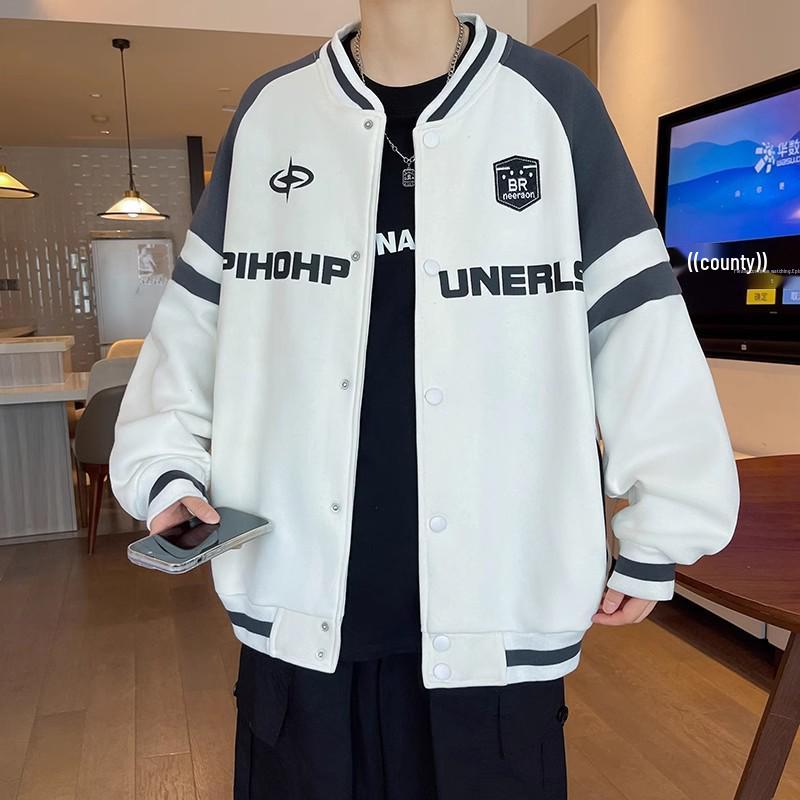 

Мужская подростковая бейсбольная куртка - Стильное весенне-осеннее пальто для старшеклассников и мужская одежда для больших мальчиков. M 75-105 jin
