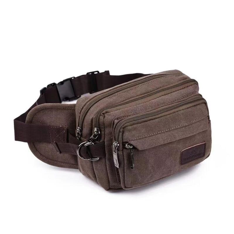Li Shen Men's Multi-functional Canvas Waist Bag