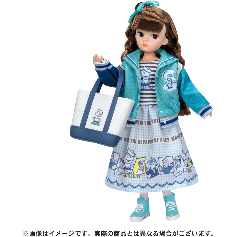 Takara Tomy Licca-chan Retro Sailor Marine Fashion Doll Toy for Kids Age 3 and Up