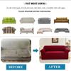 Jacquard Sofa Slipcovers Water Ripple Pattern Sofa Couch Cover Non-slip Dustproof Furniture Protector for Living Room Home Decor