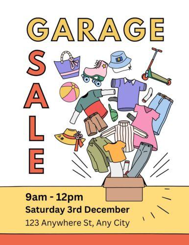 

Yard Garage Sale v Customized Sign Weatherproof AluminumAluminum 20x30cm（7.8x11.8inch）