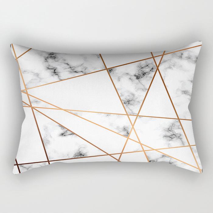 Ins Pink Geometric Waist Pillow Case Car Sofa Pillow Cushion Cover Pillow Case Pillow Case Pillow Case