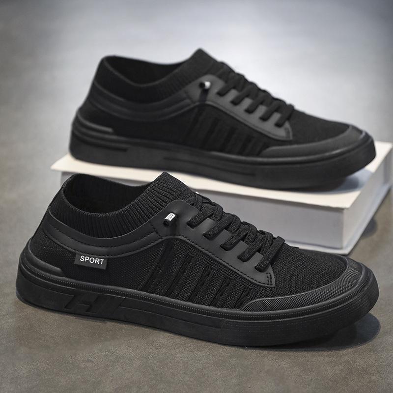 Ein-Pedal-Faulenzerschuhe, atmungsaktiv und bequem im Sommer, Schuhe mit weicher Sohle, Netzstoffschuhe im alten Pekinger Stil, Schuhe für ältere Väter mit flacher Sohle