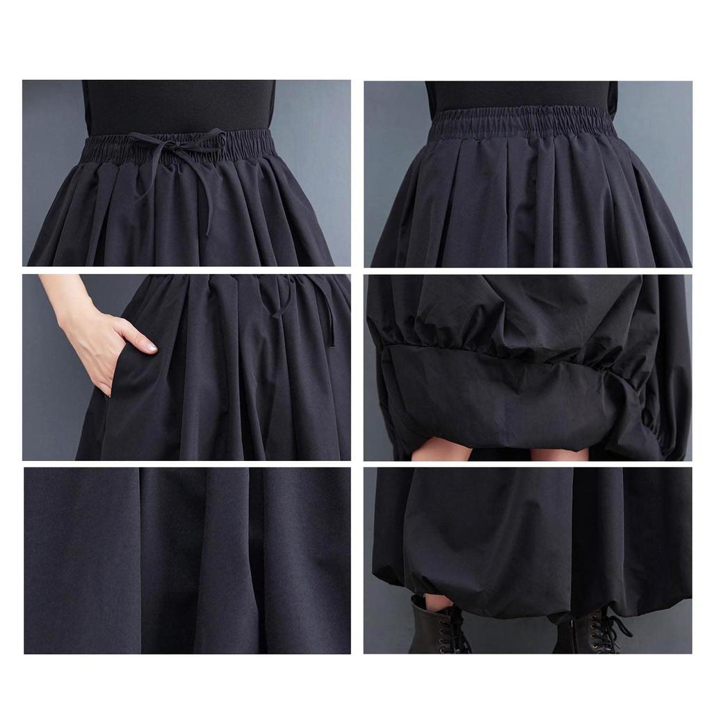 DONLAONE Fustă Midi de Iarnă Flocoasă, Rotundă, Largă, cu Plus Maxi, Solidă, pentru Femei, Model, Drăguță, Croială, Buzunare, Subțietoare, Lungime, Mărimi, Culoare,