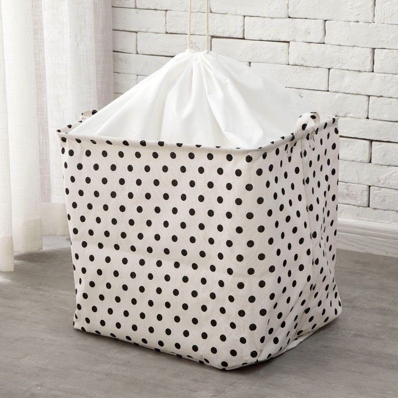 Extra Large Cotton Linen Home Debris Storage Bag Fresh Printed Pattern Clothes Dustproof Organizer Dormitory Quilt Finishing Bag