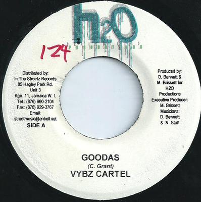7inch Record VYBZ KARTEL - Goodas NONE H2O Productions 2004 Jamaica Reggae, Ska & Dub Used