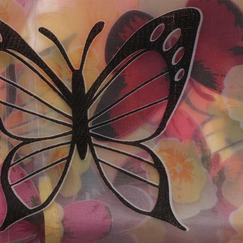 Sheer Curtain Panel Butterfly Print Window Screening 200cm X 100cm Butterfly Yarn Tulle Curtain