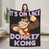 Super Warm BlanketStudents Travel Donkeyed Kongs Throw Blanket Flannel Bedspread For Couch Chair Funny Sofa Bed Cover