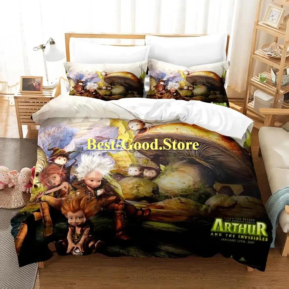 

Comforter Arthur Et Les Minimoys Bedding Set Single Twin Full Queen King Size Bed Set Aldult Kid Bedroom s Bed Sheet Comforter (quilt)-EU Single(135*200cm)3pcs