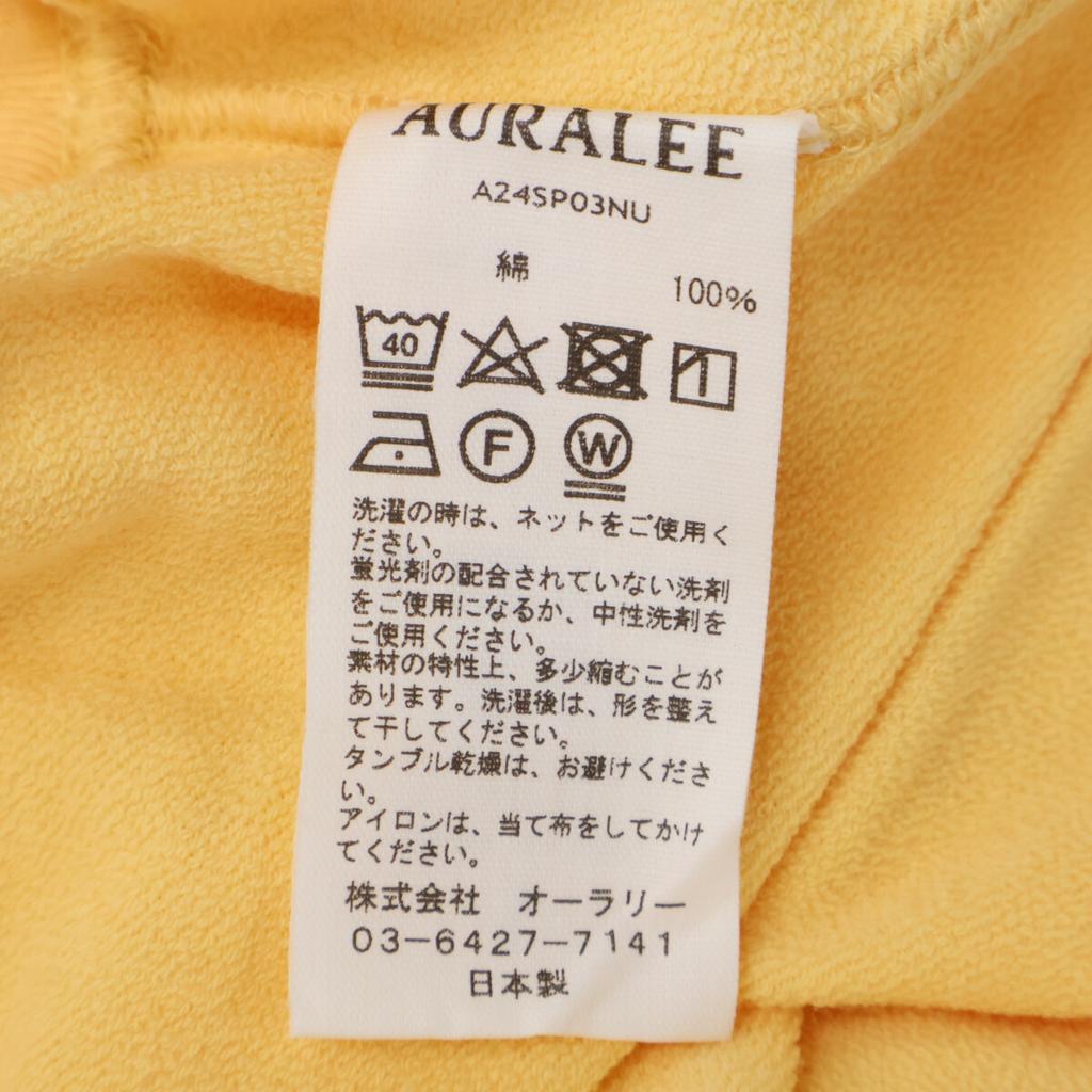 AURALEE [Ron Herman Exclusive] 24 Stainless Steel Yellow Elastic High Gauge Half Sleeve Sweatshirt Tops 1 yellowUsed