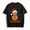 Weihnachts-Lebkuchenmann Sechs Sieben Druck Lässiges Oberteil Reines Baumwoll-T-Shirt