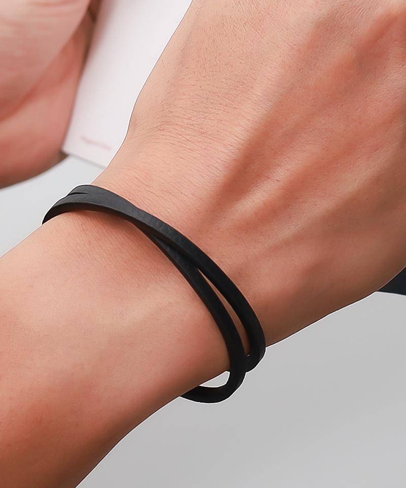 Blancier Voltige Bm268B1300 Simple Layered Cowhide Bracelet