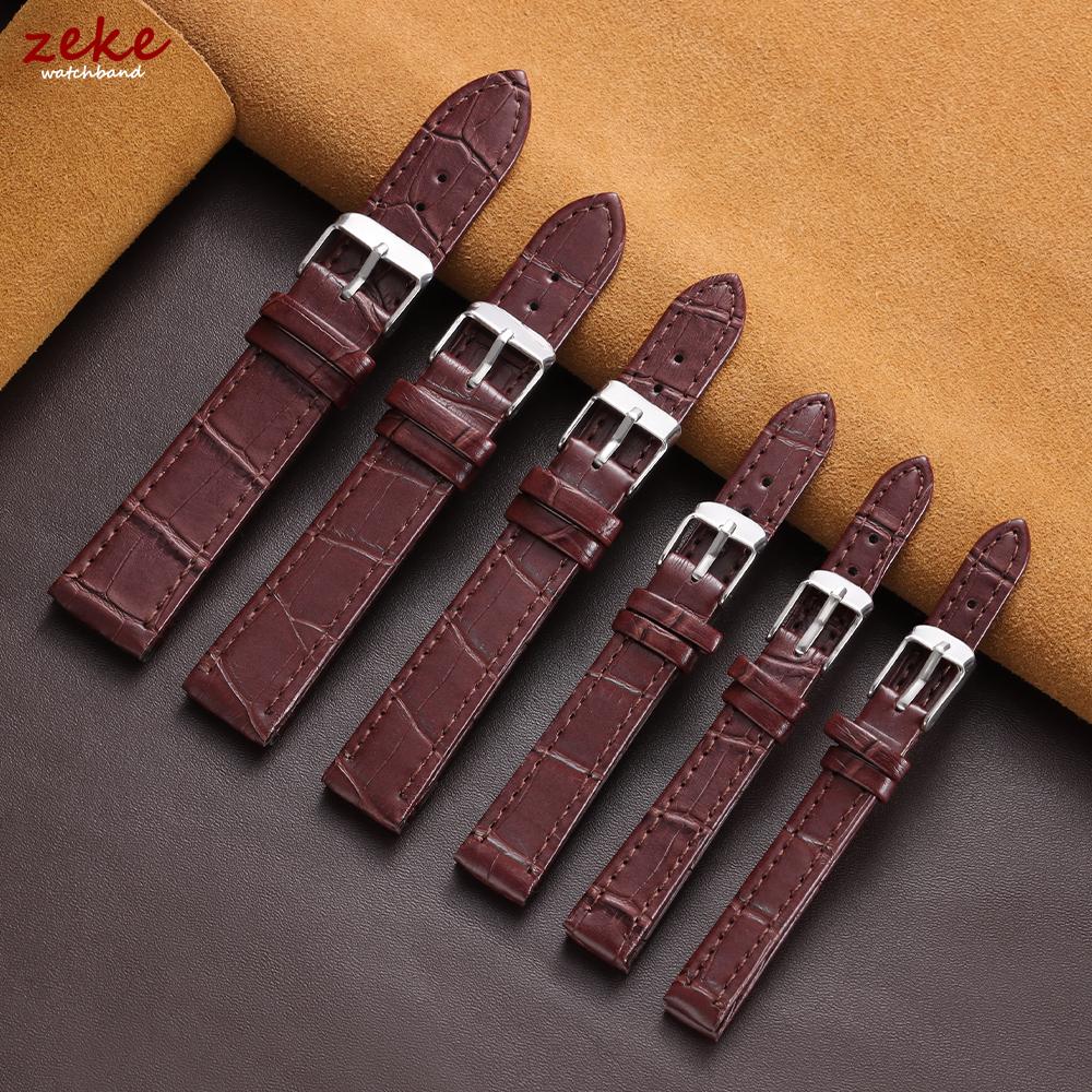 10mm 12mm 14mm 16mm 18mm 20mm Universal Replacement Leather Straps Ultra-thin Watch Band for Men Women Casual Wristwatch Band
