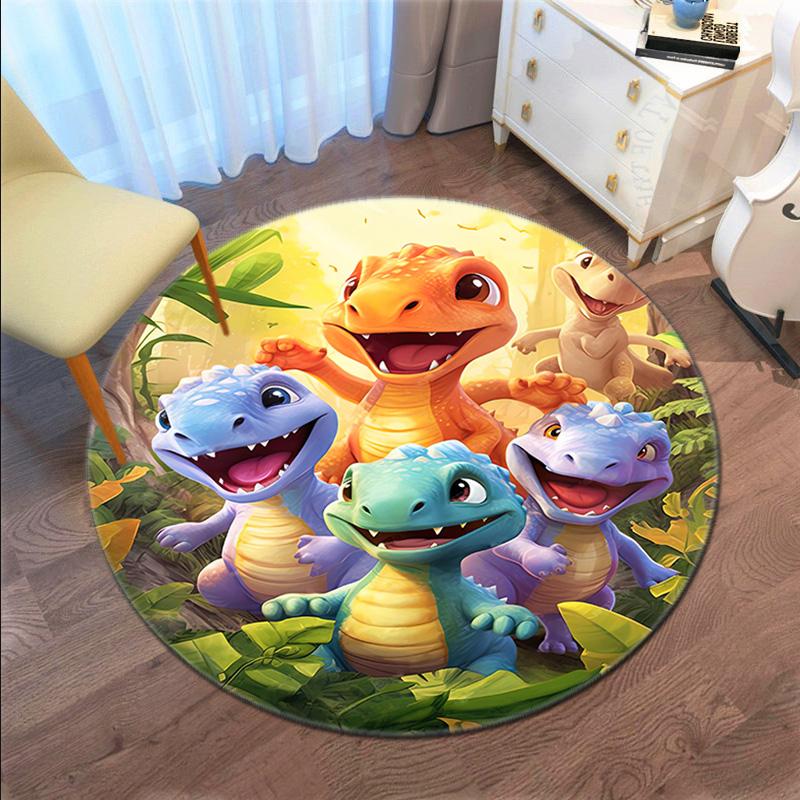 Wolf Heart Floral Fantasy Round Rug Home Soft Decorative Anti Slip Yoga Table And Chair Mat Carpet Outdoor Floor Mat Carpet S8