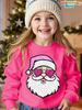 Girl Hoodies Christmas Theme 3D Print Round Neck Sweatshirt for Kids Holiday Casual Top Party Christmas Gift Children's Clothing