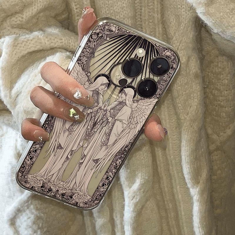 Middle Ages Retro Cupid Angel Phone Case For IPhone 16 15 14 13 12 11 Mini Pro Max X XR XSMax 7 8 Plus SE2020 Cover Case Funda