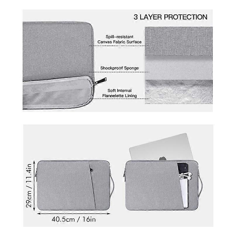 Laptoptasche, 16-Zoll-Laptop-Taschenhülle, schwarz