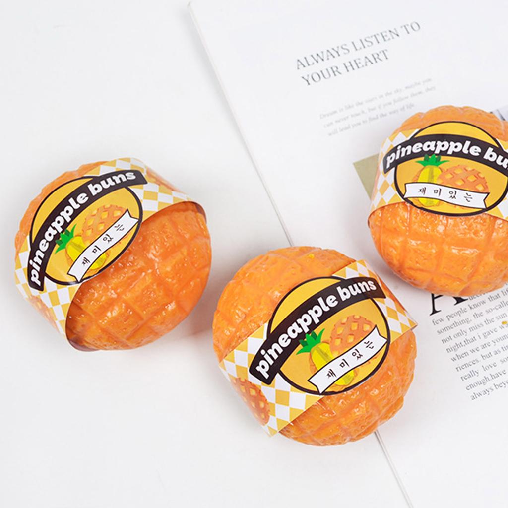 Push Bubble Pineapple Bun & Croissant Set – 2 Pack Stress Toys | Slow Rising Soft Decompression Dough | Anxiety For Skateboard