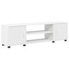 Wall Mounted TV Cabinet Set 4 pcs White Engineered Wood