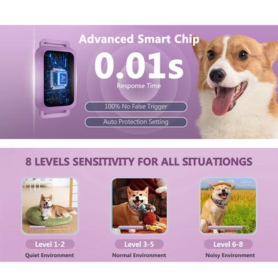 Dog Training Device Bark Collar for Dogs Colour Screen Intelligent Dog Trainer Waterproof IP67