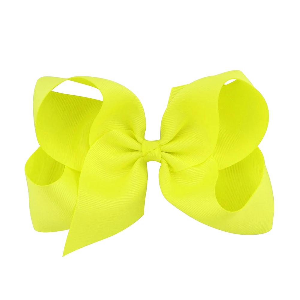 BABY BOWS 1Pcs 6inch Solid Colors Grosgrain Ribbon Hair Clips for Girls Large Hairpins Boutique Barrettes Kids Hair Accessories