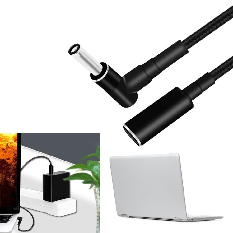 USB C Female to DC6.0x3.7mm Tip 6.0mm 3.7mm Power Cable PD Automatic Identification Chip Cord for Laptops