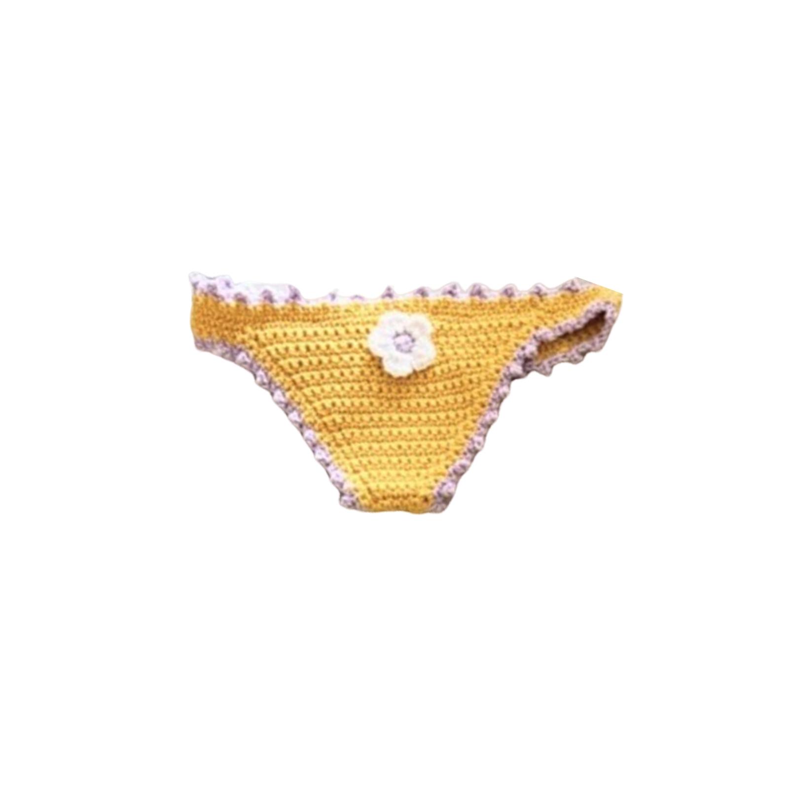 

Handmade Crochet Novelty Underwear Shaped Bookmark Unique Page Holder for Books and Journals Durable Yarn Craft Reading Accessory One Size