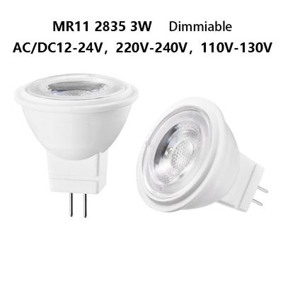 5PCS 3W Dimmable Mini Ampoules LED Spot MR11 GU4 2835 SMD 110V 220V 12V-24V Remplacer Lampes Halogènes 30W Blanc Froid Chaud Neutre