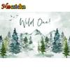 Mocsicka Safari Birthday Party Photography Background  Forest Jungle Baby Shower Children Customized Photo Backdrop Banner
