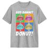 Unisex T-Shirt Gottverdammt Donut Katze Pop Art DCC Vintage Baumwolle T-Shirt Kurzarm T-Shirts Rundhals Kleidung Geschenkidee