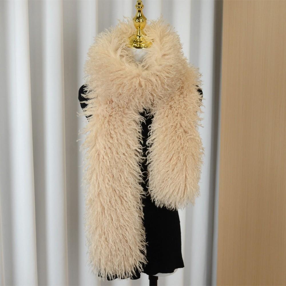 Double-Sided Faux Fur Scarf Thickened Neck Warmer New Plush Scarf Winter Wear