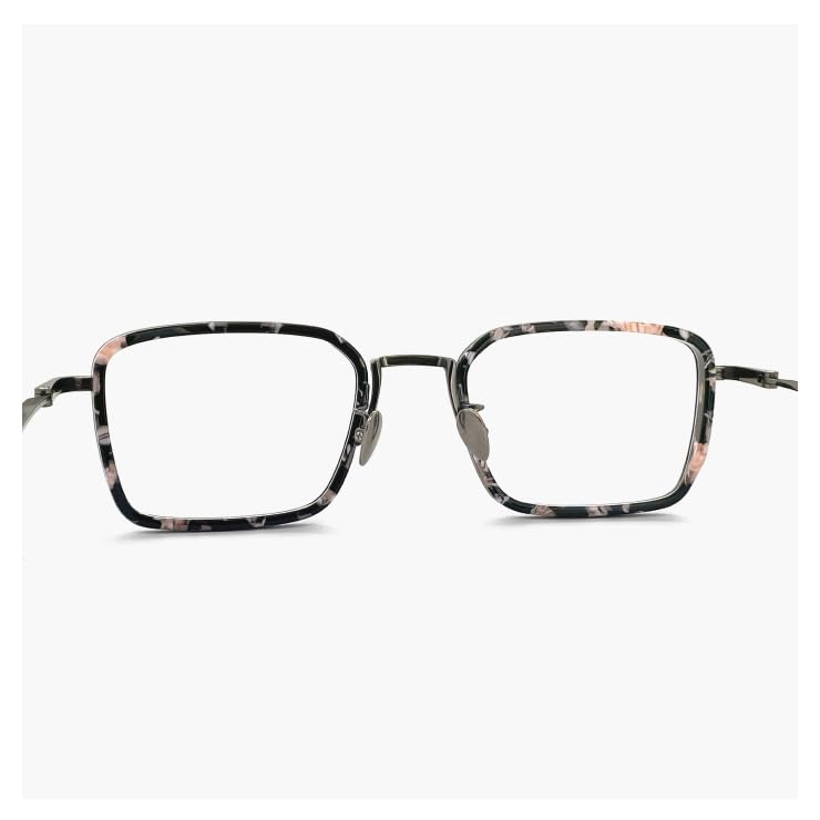 Ochelari Yohji Yamamoto Fabricați în Japonia 1 c01 51mm Ochelari Yohji Yamamoto Pătrați Combinație Titan Beta Ramă Neagră Rame Negre Lentile Demo Sabae