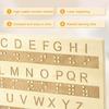 Thickened Braille Alphabet Board Wooden Tactile Letter Number Panel  Blind Children Learning