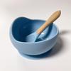 3M+ Toddler Feeding Bowl Spoon Fork Kit 304 Stainless Steel Silicone Anti-Scald Heat Resistant for Weaning