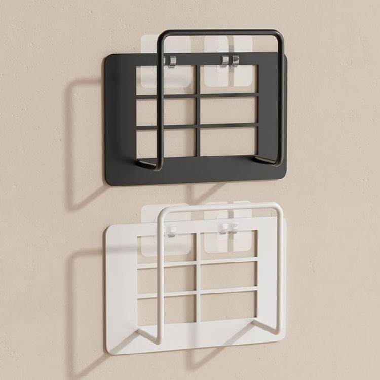 Minimalists Iron Wall Shelf for Electronics Organization Securely Holds Charging Remotes Without Wall Damage