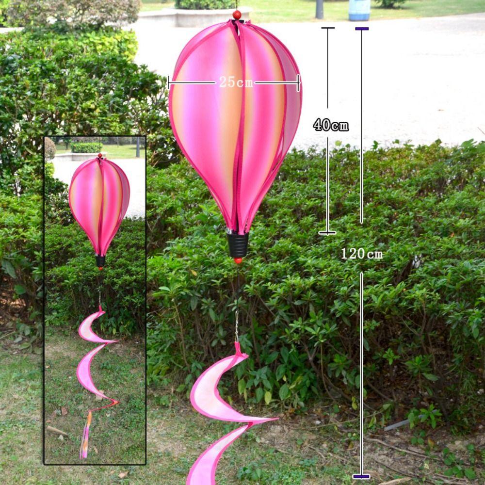 40cm Balloon Hot Air Balloon Spinner Plastic Striped Tie Dye Pinwheels